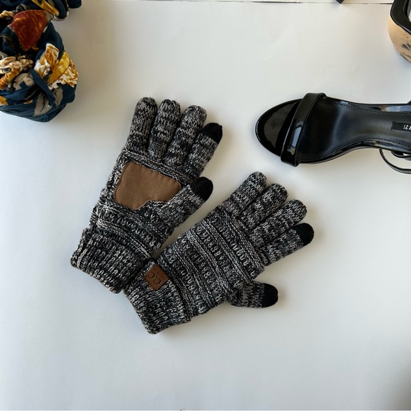 3/$20 C.C Unisex Cable Knit Inner Lined Anti-Slip Touchscreen Texting Gloves - Picture 10 of 12